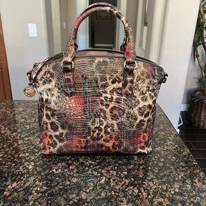 Brahmin Multicolor Animal Print Satchel
